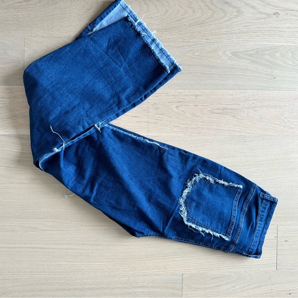 Patchwork High Waisted Denim Jeans - Picture 5 of 5